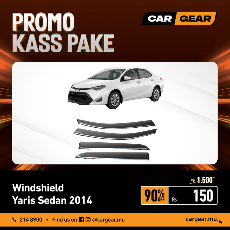 DOOR SUNVISOR YARIS SEDAN 2014 WITH LOGO