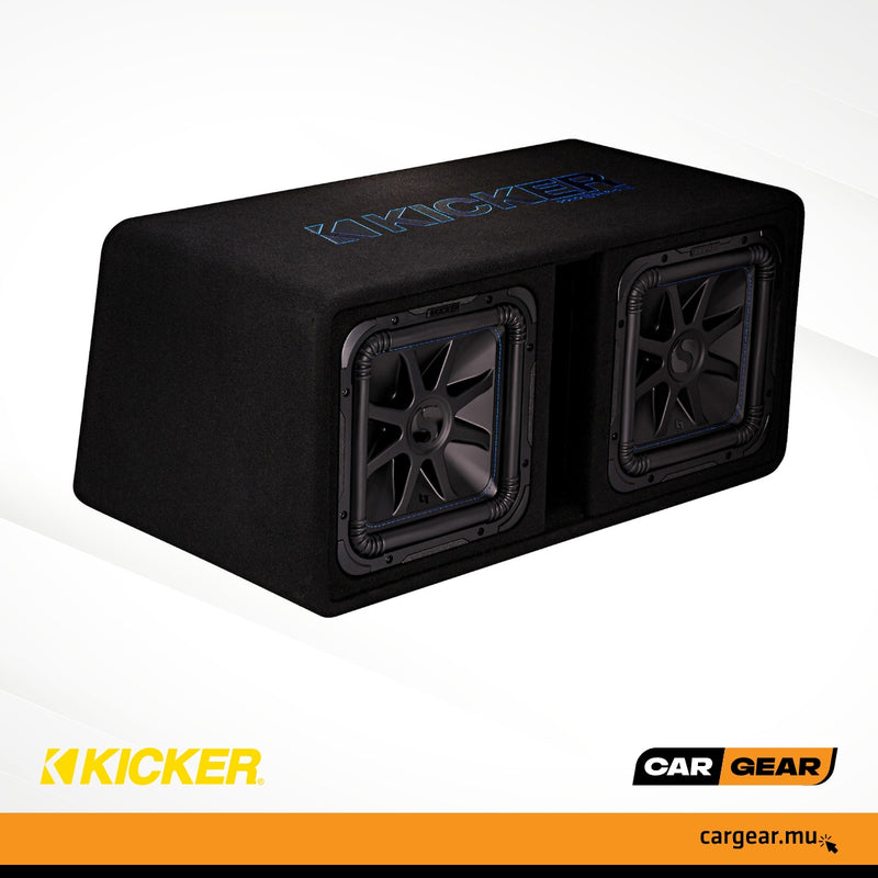 Dual Kicker Subwoofer 12" Solo-Baric L7S 2 Ohm (1500WRMS) in Loaded Vented Enclosure (ref: 44DL7S122)