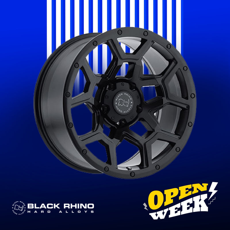 BLACK RHINO Wheels - 20'' OVERLAND Matte Black w/ Black Bolts (6x139.7)