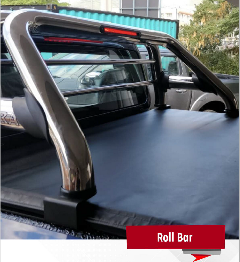 Inox Roll Bar with LED for Nissan NP300